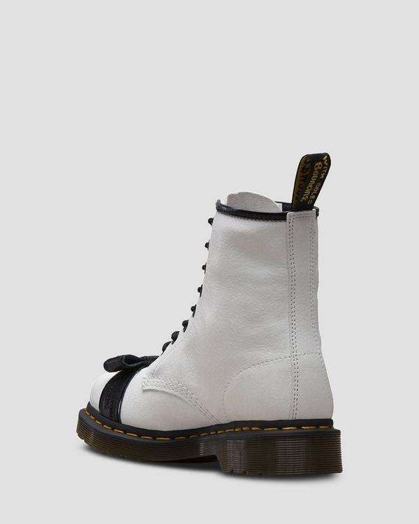 Dr Martens Dámské Kotníkové Boty 1460 Crackle Černé Bílé, CZ-278561